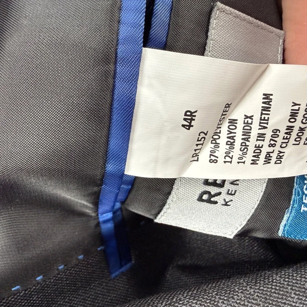 Kenneth Cole Reaction TechniCole Men Blazer Charcoal Grey Suit Jacket 44R LR1152